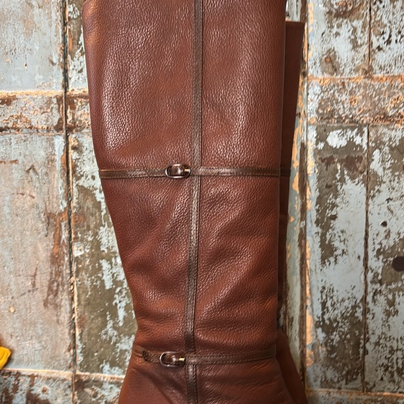 J.Crew Beckett Extended Calf Chocolate Brown Leather Knee-High Boots size 8 - Picture 6 of 15